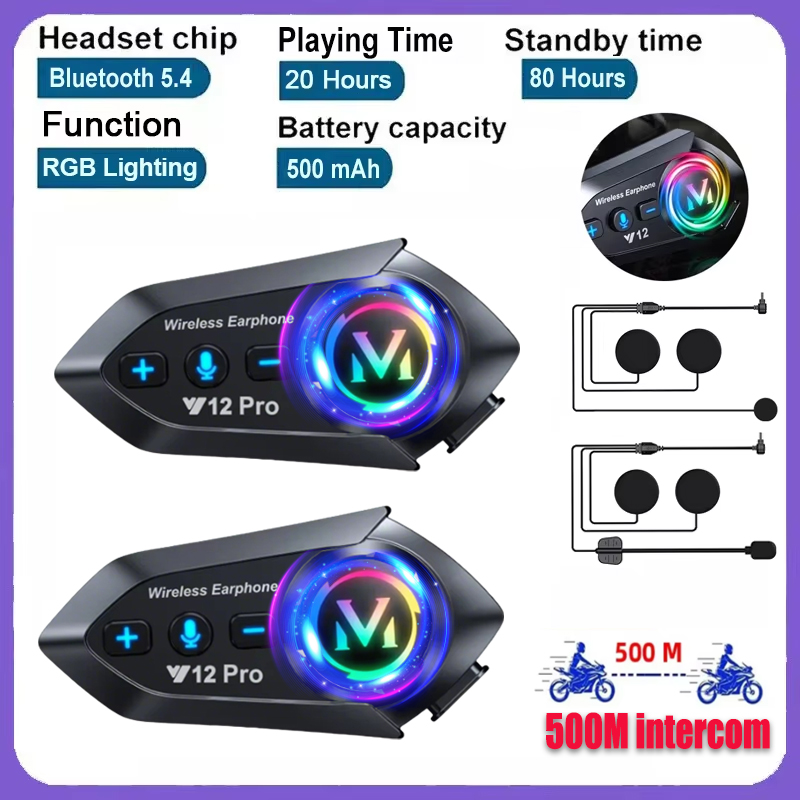 Full Face Motorcycle Helmet With Bluetooth - Interfono Moto Y20 Pro 1/2x con