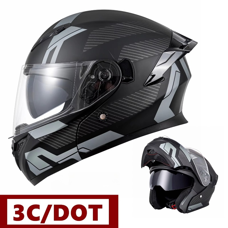 Caschi da moto omologati DOT c - Modular Flip Up Motorcycle Helmet Dot Approved recensione e prezzo