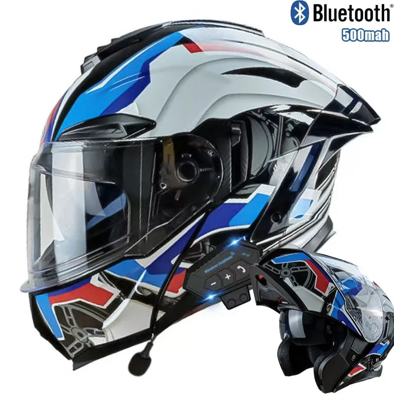 Casco moto apribile con casco  - Full Face Motorcycle Helmet With Bluetooth recensione e prezzo