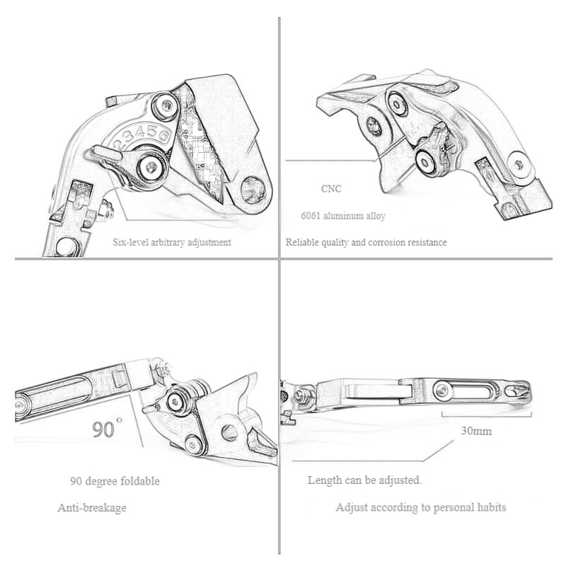 Per HONDA CB750 CB 750 HORNET  - Cnc Aluminum Adjustable Brake Clutch Levers recensione e prezzo